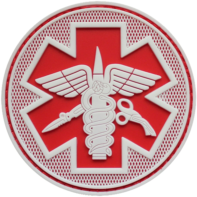 PVC rubber patches, PVC badges with velcro backing