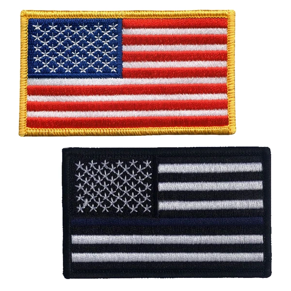 Embroidered American Flag Patches Custom Uniform Patches And Emblems 7955