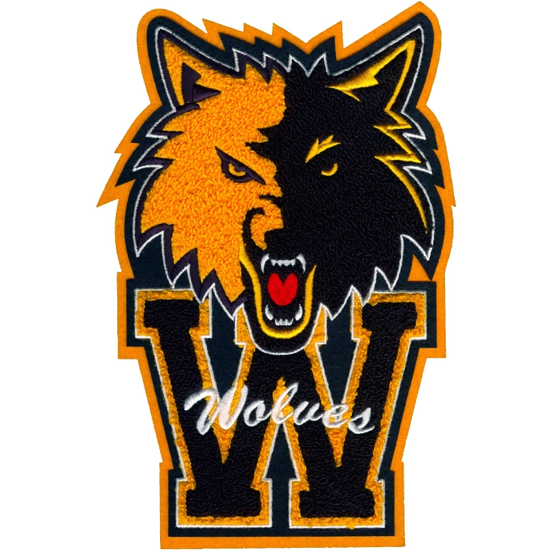 Lycée letterman veste chenille patchs badges fer sur