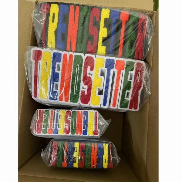 veste letterman chenille script lettres patchs badges