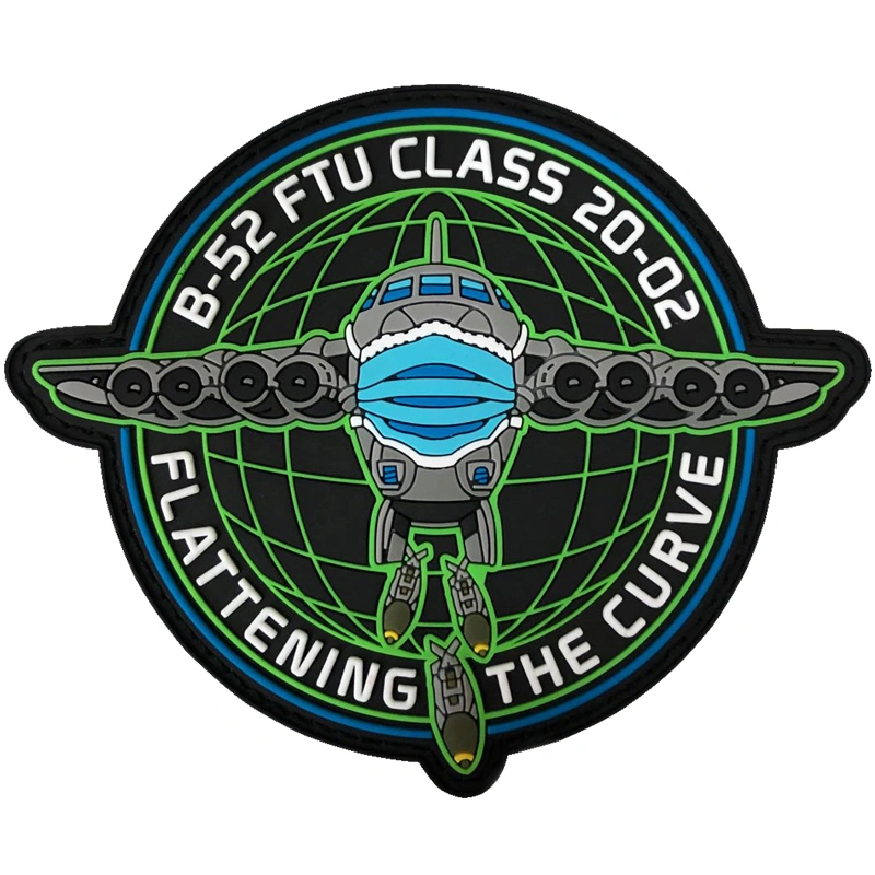 patchs en caoutchouc pvc, badges en pvc avec support velcro