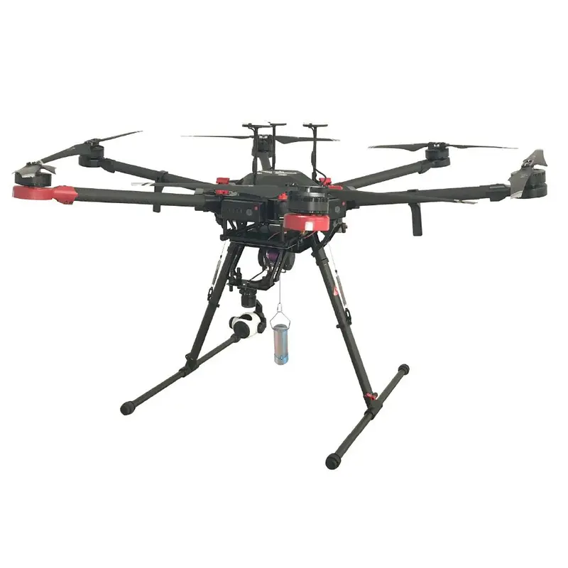 drone Lifebuoy delivery rope dropping system for emergency rescue