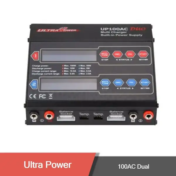 chargeur numérique ultra power up100ac duo ac/dc