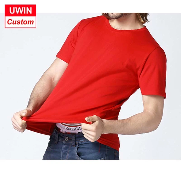 180g CVC stretchy seamless women and men's t shirt