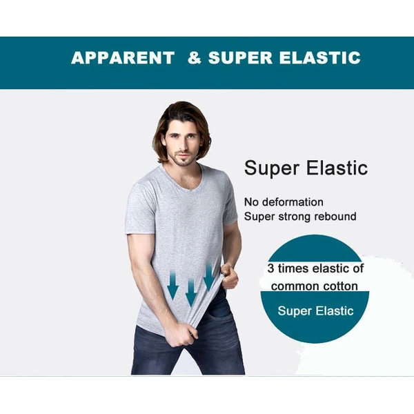 180g CVC stretchy seamless women and men's t shirt