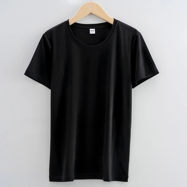 High quality 100%mercerized cotton Round neck women's t shirt