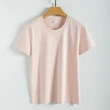 High quality 100%mercerized cotton Round neck women's t shirt