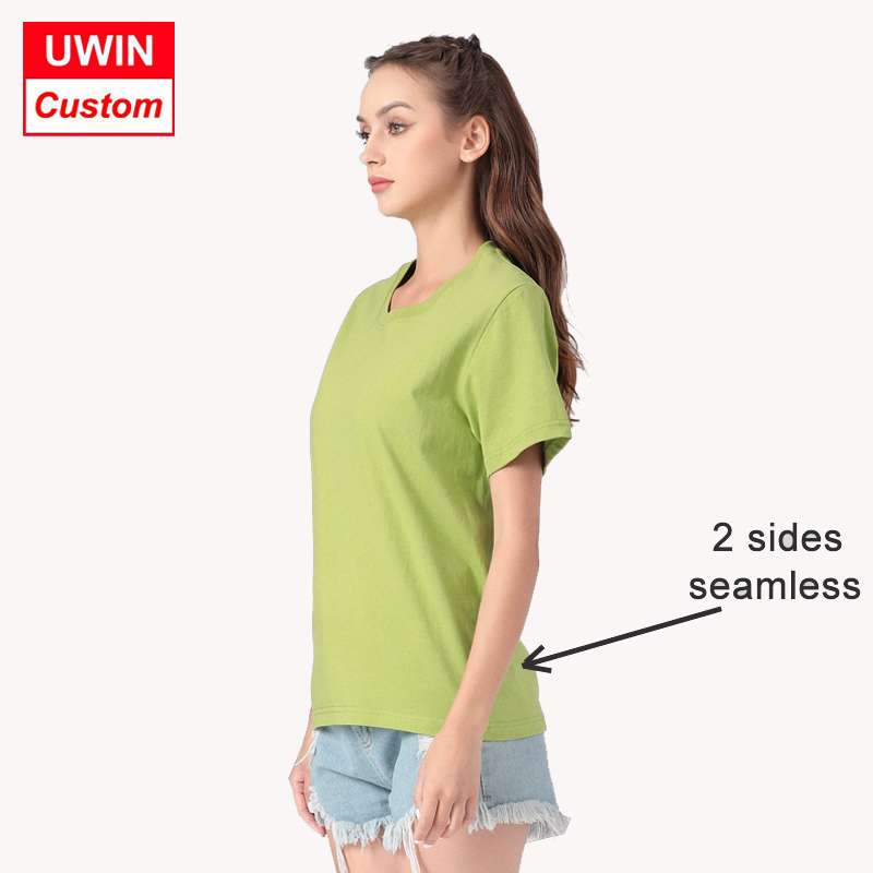 100%combed cotton seamless women and men's t shirt advertising shirt
