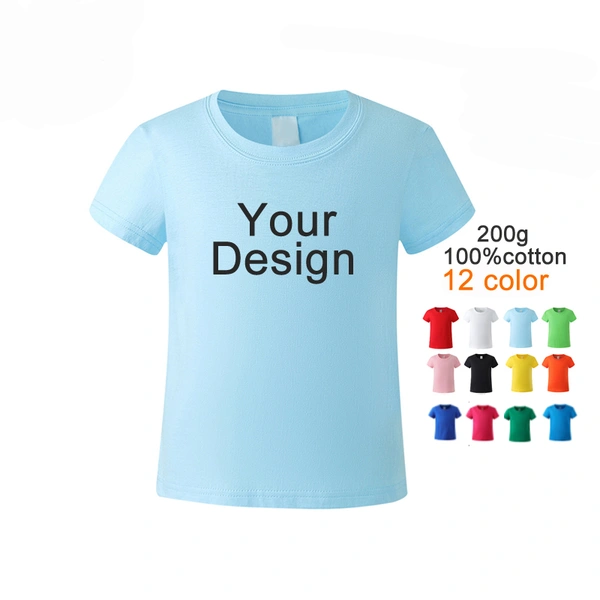 100%combed 200gsm cotton seamless kids t shirt