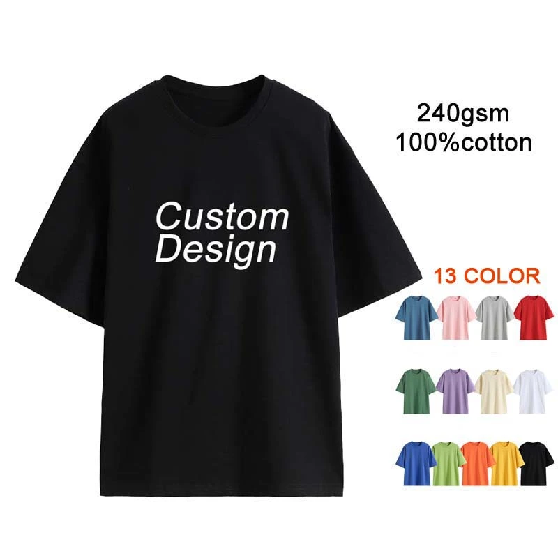 100%combed 240gsm cotton unisex t shirt
