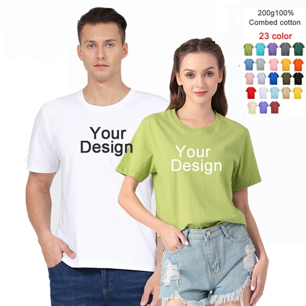 100%combed cotton seamless women and men's t shirt advertising shirt