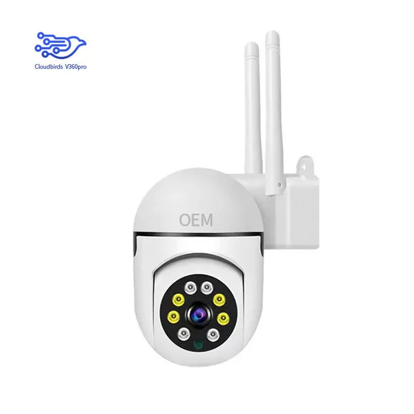 v360pro ミニ PTZ カメラ - 2MP HD、Wi-Fi トラッキング、カスタム IP カメラ ロゴ