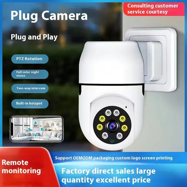 v360pro ミニ PTZ カメラ - 2MP HD、Wi-Fi トラッキング、カスタム IP カメラ ロゴ