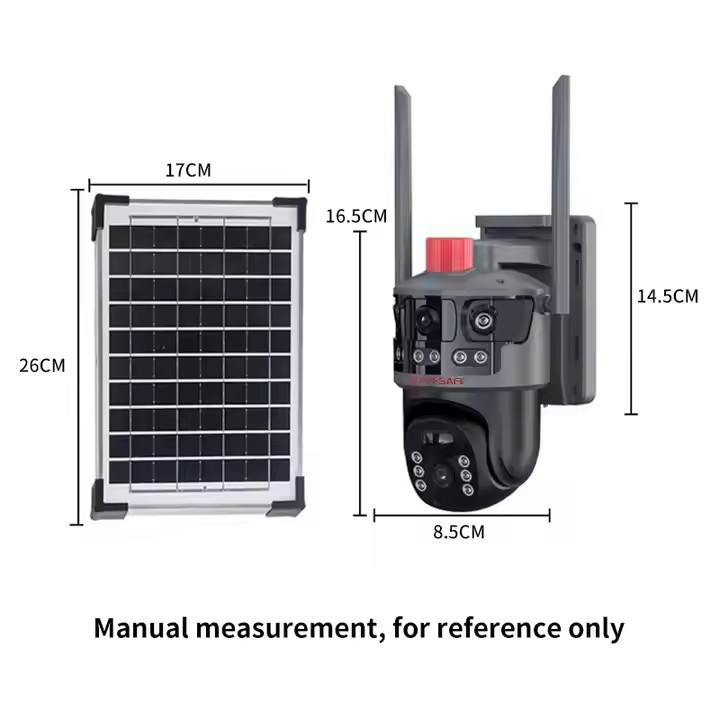 v380pro mesterséges intelligenciával működő PTZ kamera - napelemes, 4g/wifi és tripla CMOS a 360°-os biztonságért