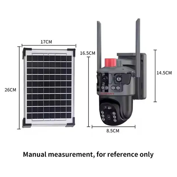 v380pro mesterséges intelligenciával működő PTZ kamera - napelemes, 4g/wifi és tripla CMOS a 360°-os biztonságért