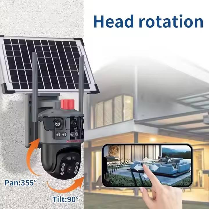 v380pro mesterséges intelligenciával működő PTZ kamera - napelemes, 4g/wifi és tripla CMOS a 360°-os biztonságért