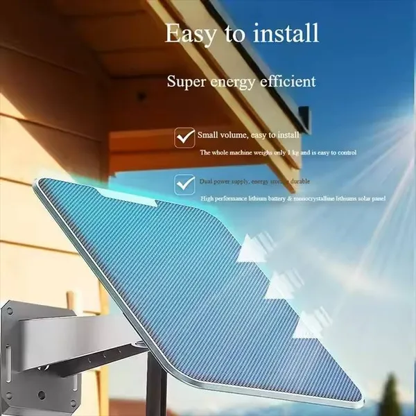 Сонячна вулична камера v380pro - 4-мегапіксельна HD, багатооб'єктивна PTZ-камера та інтелектуальне виявлення людини