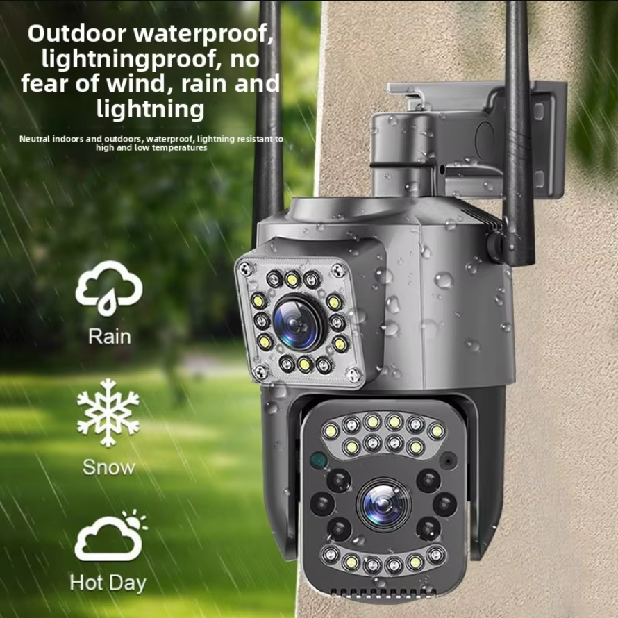 V380Pro Dual-Lens Ball Camera - 1080P HD, 360° No Blind Spot & Waterproof WiFi