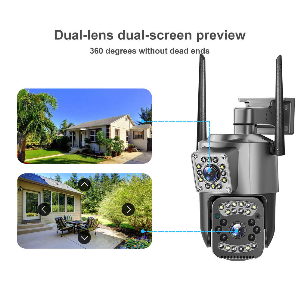 V380Pro Dual-Lens Ball Camera - 1080P HD, 360° No Blind Spot & Waterproof WiFi