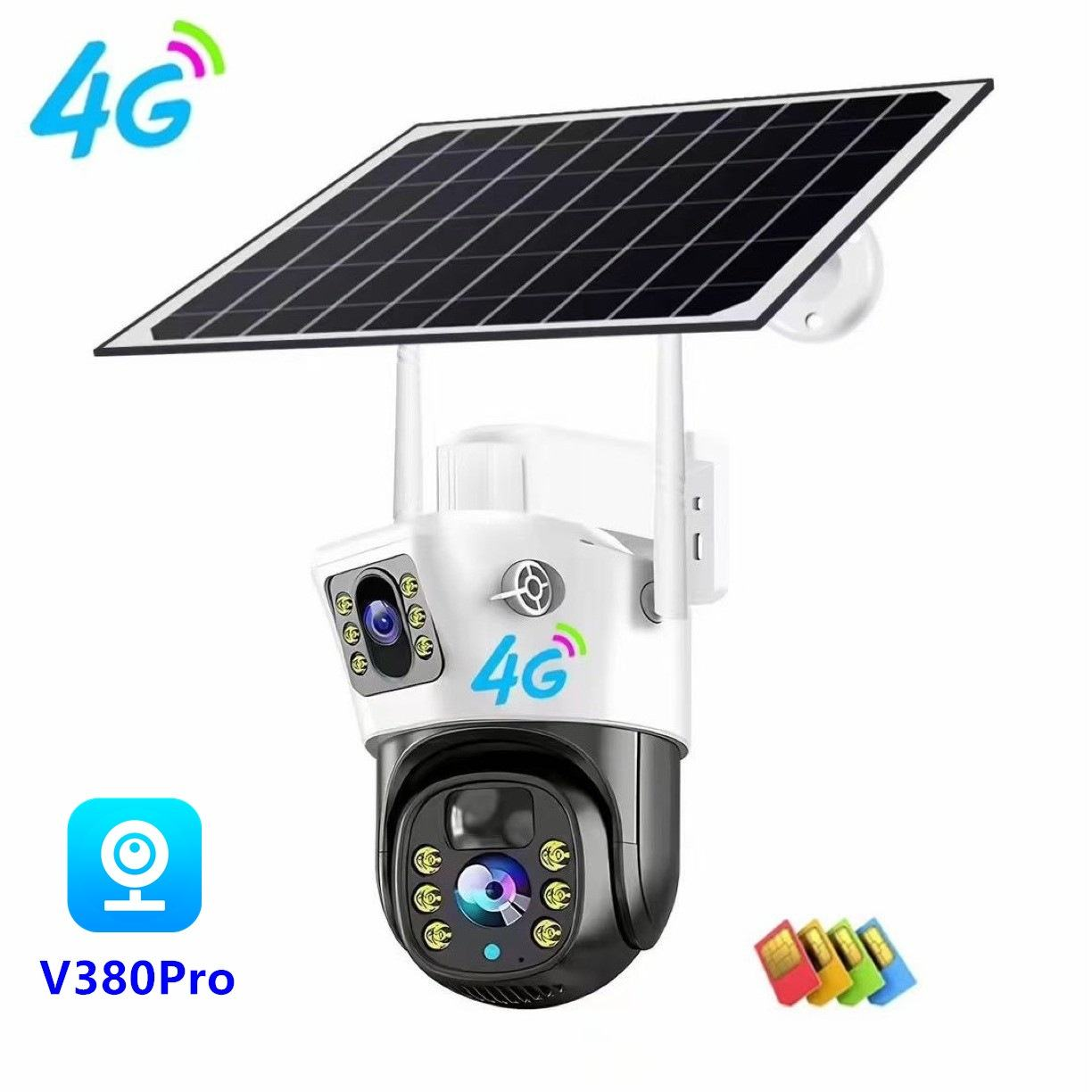 Best Outdoor Solar Camera - V380Pro HD, Anti-Theft & Waterproof 360° Monitoring