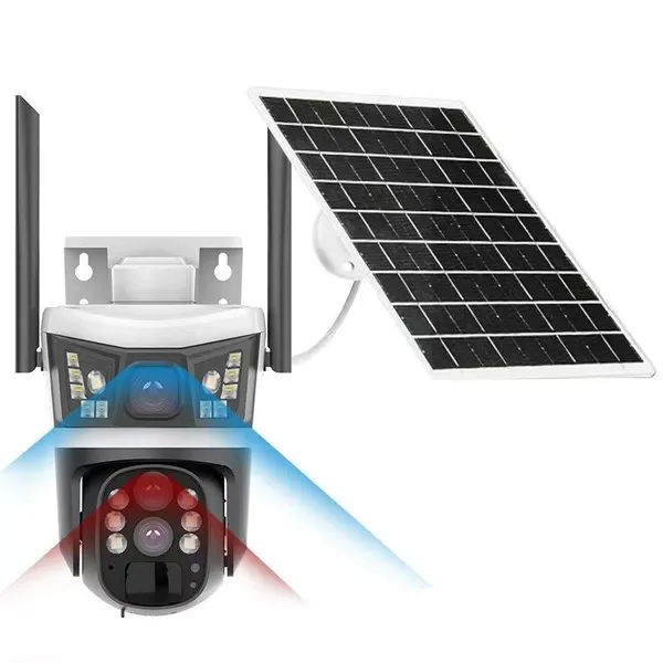 380pro solar 4-мегапіксельна HD-камера - потрійний об'єктив, 10-кратний зум та розумне нічне бачення 360°