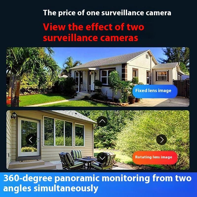 v380pro 8-мегапіксельна двооб'єктивна камера зі штучним інтелектом - 4g/Wi-Fi, відстеження 360° та водонепроникна безпека на вулиці