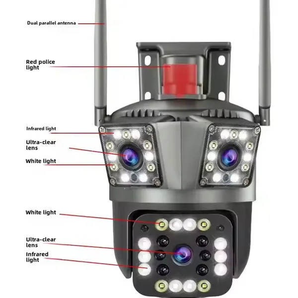 Cloudbirds v360pro ai PTZ kamera - 4g/wifi, trostruki CMOS i 360° panoramski noćni vid