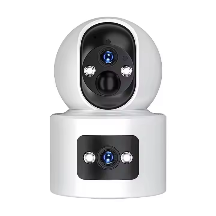 מצלמת IP חכמה icam365 3mp – עדשה כפולה עם סיבוב והטיה, ראיית לילה וניטור שמע דו-כיווני,