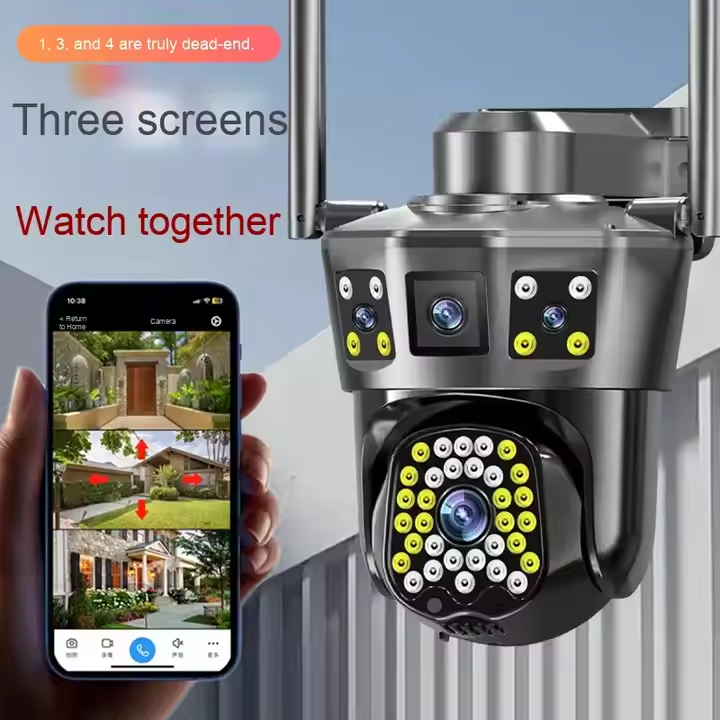 Factory Price 3MP Triple-Lens Camera – AI Tracking, Two-Way Audio & Waterproof