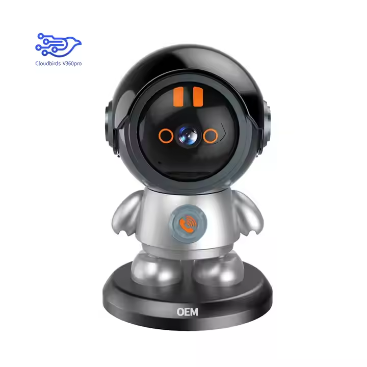 Cloudbirds V360pro 3MP Cute Robot Camera - 360° PTZ, One-Click Call & Smart Tracking