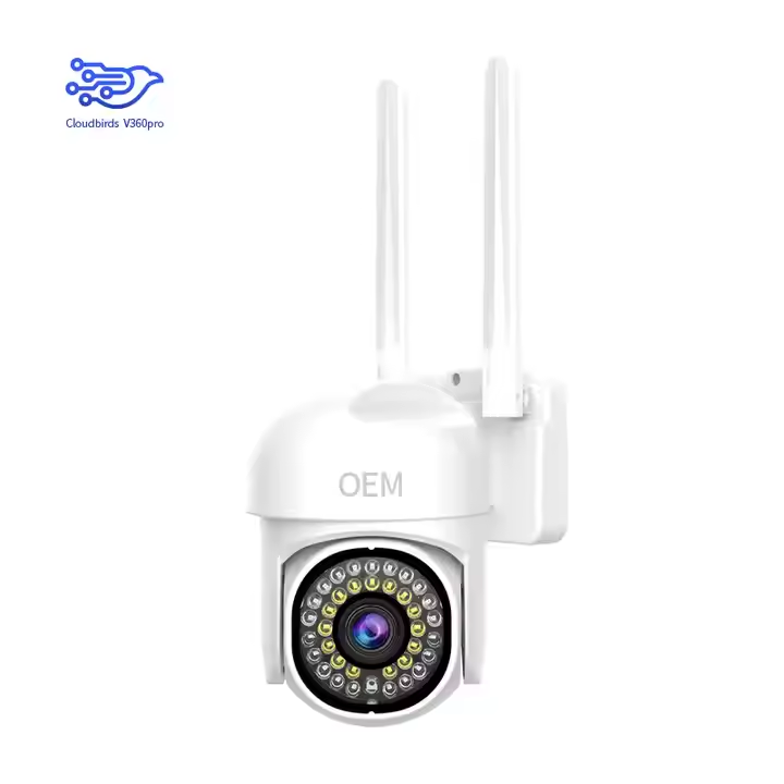 Cloudbirds V360pro 4G/WiFi Alarm Camera - 36-LED, Rainproof & Cloud Storage with Custom Logo