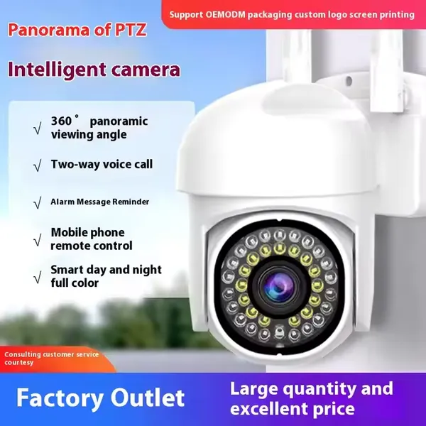 Cloudbirds V360Pro 4G/Wi-Fi アラームカメラ - 36個のLED、防水、クラウドストレージ、カスタムロゴ付き