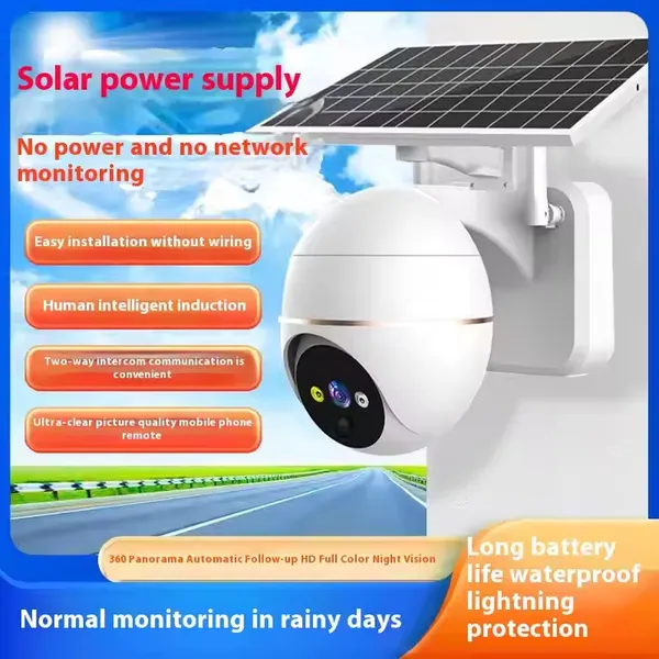 Cloudbirds V360Pro 4K AI屋外カメラ - ソーラーパワー、両眼視機能、スマートアラーム