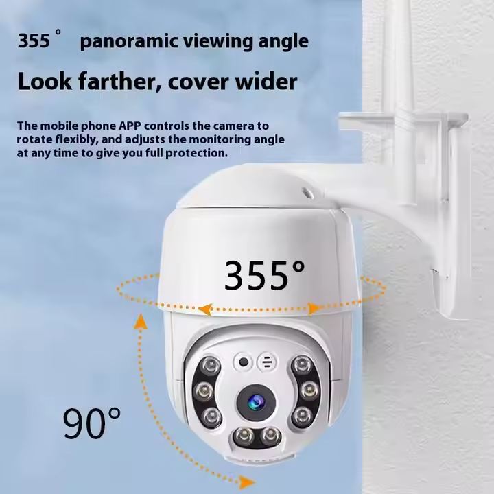 IP-камера с двойным подвесом 360° — полноцветное ночное видение, панорамный HD-обзор для дома и сада