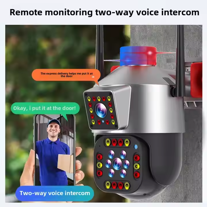 Уличная камера Cloudbirds V360Pro с двумя объективами — 2 экрана, полноцветное ночное видение и автоматическая сигнализация
