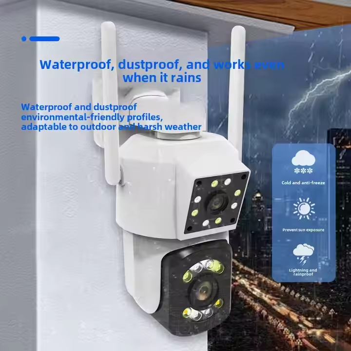 Уличная камера Cloudbirds V360Pro с двумя объективами — 4 Мп HD, 10-кратным зумом и PTZ-управлением с шаровым шарниром