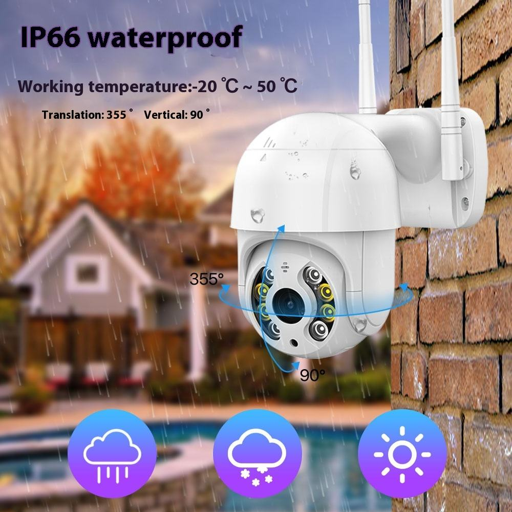 PTZ-камера Cloudbirds V360Pro — 2 Мп HD, 8 светодиодов ночного видения, пульт дистанционного управления с мобильного телефона