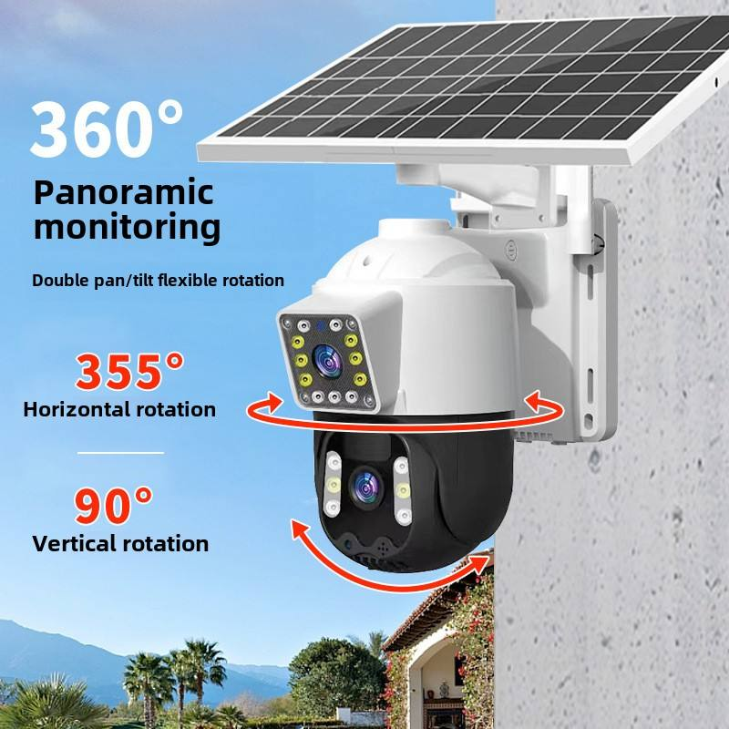 Беспроводная уличная камера видеонаблюдения с обзором 360° — ночное видение, мобильное дистанционное управление, защита от непогоды
