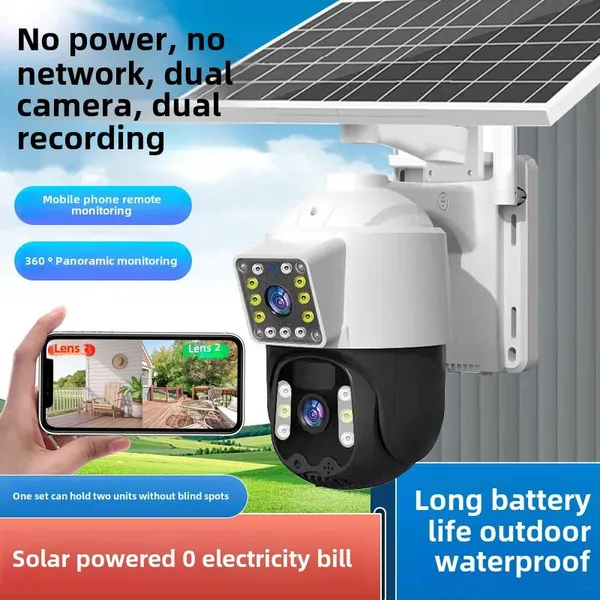 Беспроводная уличная камера видеонаблюдения с обзором 360° — ночное видение, мобильное дистанционное управление, защита от непогоды