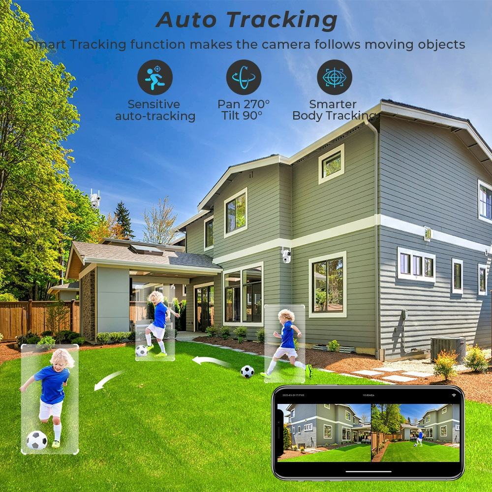 PTZ IP-камера Cloudbirds V360Pro — 360° двойной объектив, автоматическое слежение, водонепроницаемая