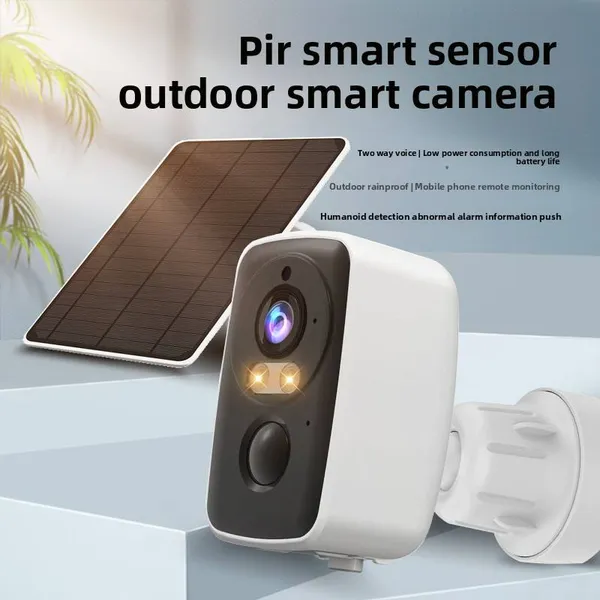 AI Cloud IP Camera - Two-Way Talk, Waterproof, Wide-Angle, Solar/Battery