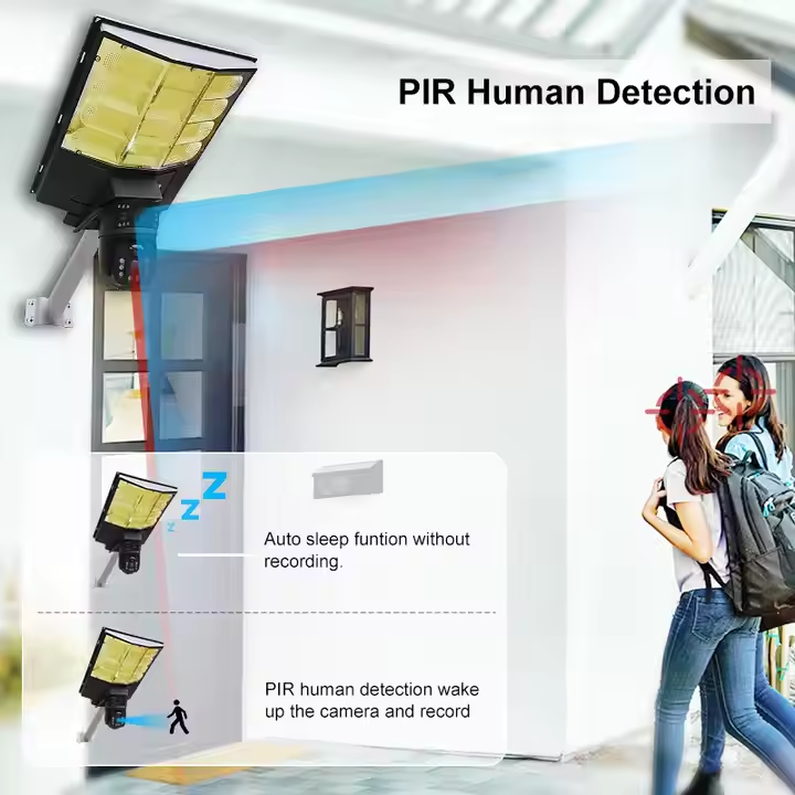 Уличная светодиодная охранная лампа - встроенная камера Wi-Fi, питание от солнечной батареи, Cloudbirds Pro