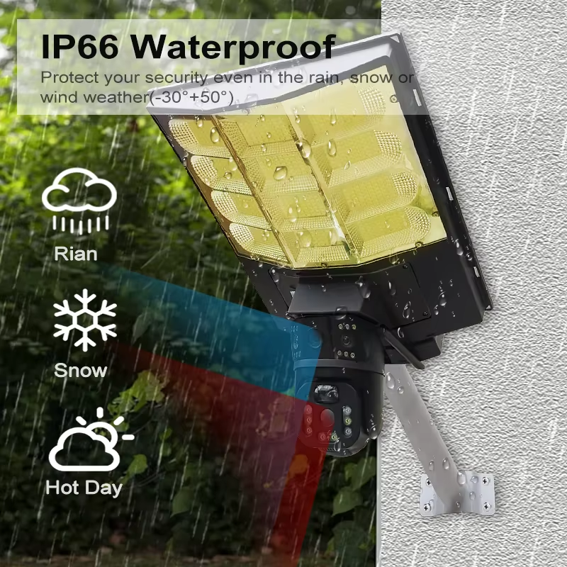 Уличная светодиодная охранная лампа - встроенная камера Wi-Fi, питание от солнечной батареи, Cloudbirds Pro
