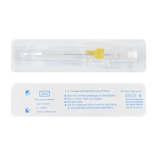 IV Cannula Winged With Injection Tube