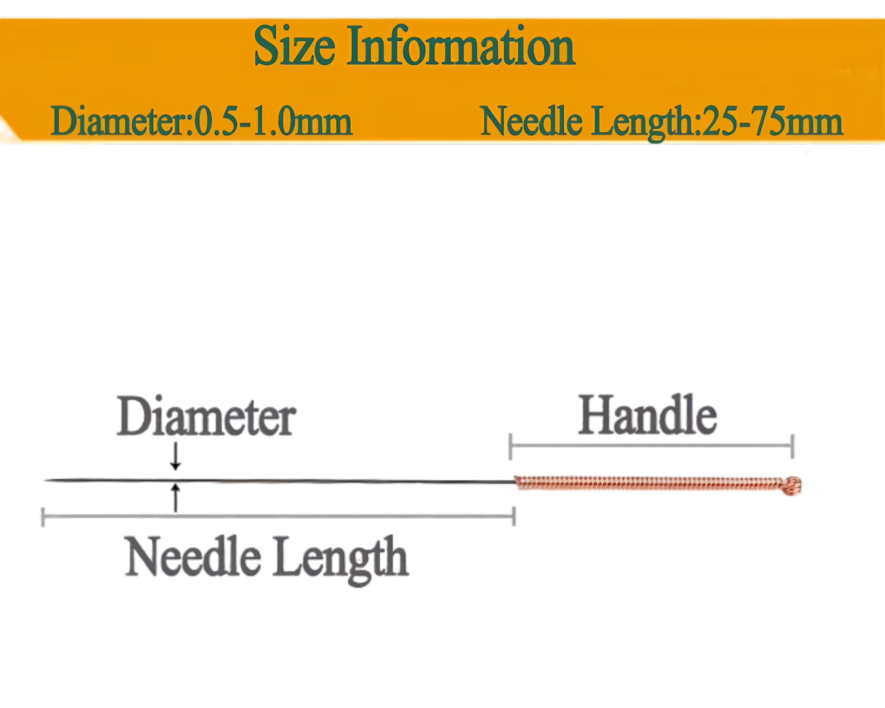 Sterilized Acupuncture Needle 304 Stainless steel Copper handle needle