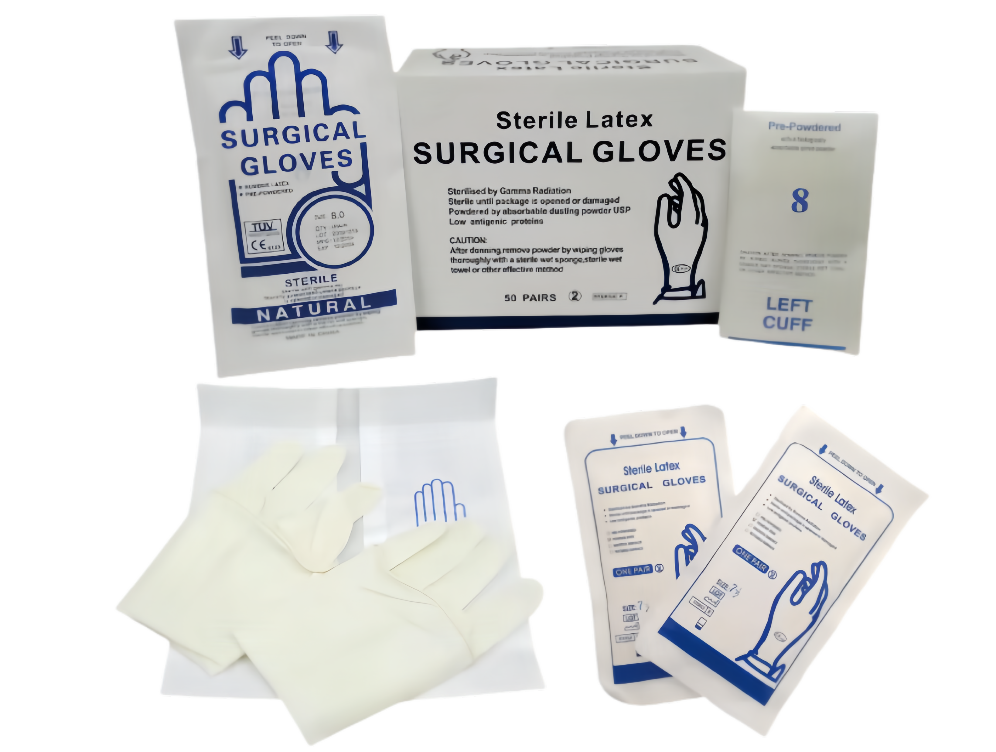 ​VETLUX PF Latex Surgical Medical Gloves - 1 pair