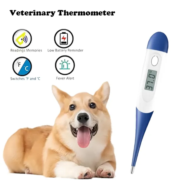 Veterinary Soft Head Flexible Tip Digital Thermometer