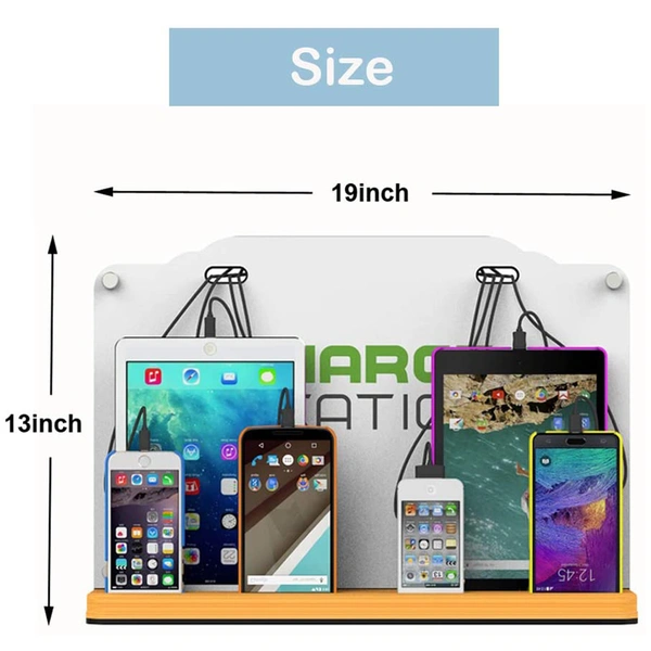Wall Mounted Cell Phone Charging Station Charge up to 8 Devices