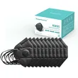 Black Disposable Cubrebocas Valve KN95 5 ply layer Respirator Facemask