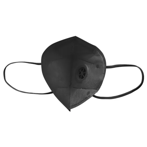 Black Disposable Cubrebocas Valve KN95 5 ply layer Respirator Facemask